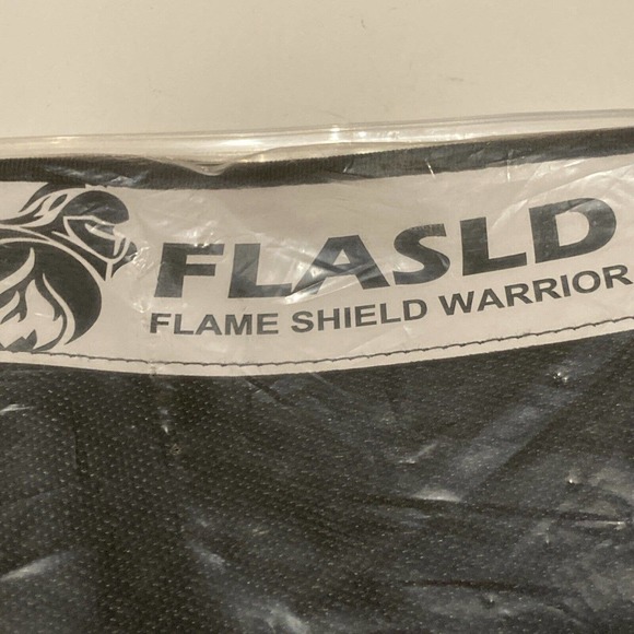 FLASLD Fireproof Fireplace Mat 24×42Inch Black Half Round Hearth Rug Protect - Picture 3 of 5